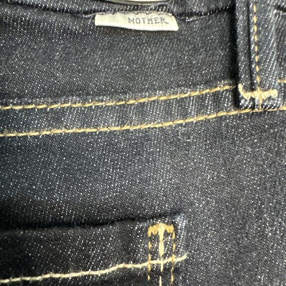 Mother The Looker Jeans Women Sz 27 Too Good To Be True Dark Blue Denim Mid Rise - Picture 9 of 16